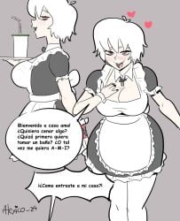 albedo_(ben_10) albedo_(chaquetrix) alexico_roadagain ben_10 chaquetrix maid no_sex spanish_text