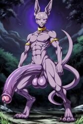 ai_generated anthro balls beerus big big_penis cock cocky69 dragon_ball_super excessive_size god_of_destruction hyper_penis long_penis muscles muscular muscular_male penis