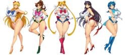 alternate_costume ami_mizuno bishoujo_senshi_sailor_moon gurimjang makoto_kino minako_aino multiple_girls rei_hino sailor_jupiter sailor_mars sailor_mercury sailor_moon sailor_uniform sailor_venus tsukino_usagi usagi_tsukino