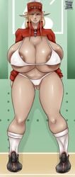 areolae big_breasts bra breasts cap curvy elf female female_only full_body hair huge_breasts kilaya_(romman08) large_breasts mature mature_female milf mxn panties pointy_ears romman08 socks solo thick_thighs thighs watermark wide_hips