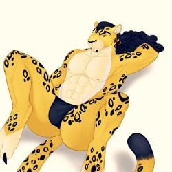 artist_request bulge clothing furry leopard male male_only one_piece rob_lucci solo