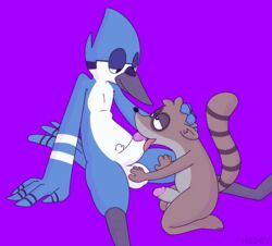 mordecai (regular show) from cartoon network by heddy
