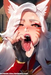 1girls ahri ai_generated ass big_ass big_breasts big_butt blowjob_gesture breasts cheating fellatio_gesture huge_breasts immortalized_legend_ahri large_ass large_breasts league_of_legends netorare ntr riot_games sinderellaart