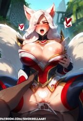 1boy 1girls ahri ai_generated ass big_ass big_breasts big_butt breasts cheating cock cum cum_in_pussy cum_inside cumshot dark-skinned_male ejaculation huge_breasts huge_cock immortalized_legend_ahri impregnation large_ass large_breasts large_cock large_penis league_of_legends light-skinned_female netorare ntr penis riot_games rough_sex sex sinderellaart spoken_heart straight white_hair