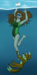 1girls asphyxiation barefoot blue_face buizel crossover drowning eastern_and_western_character feet female gulping human pokemon sam_(totally_spies) struggling sucking tagme thehiddenmagpie totally_spies turning_blue underwater