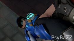 3d animated blackwatch_genji cadet_oxton cyborg duo female garrison_cap genji loop male overwatch penis psybazz pussy sound straight tracer vaginal_penetration video