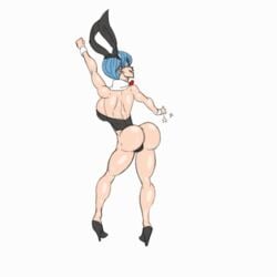 1girls animated animated_gif armpits arms_up ass ass_shake back back_view backboob bare_shoulders bent_over big_ass big_breasts bimbo blue_eyes blue_hair bowtie bracelet breasts bubble_ass bubble_butt bulma_(bunny) bulma_briefs bunny_costume bunnygirl bunnysuit busty butt_crack cleavage curvy dancing detached_collar dragon_ball dragon_ball_super eyelashes fake_animal_ears female female_only gif half-closed_eyes high_heels hourglass_figure human leotard looking_at_viewer looking_back mature milf mother muscular muscular_female open_mouth pose posing short_hair sideboob simple_background solo sun1sol thick_thighs thong voluptuous white_background wide_hips wrist_cuffs