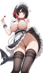 1girls abp_art black_hair breasts ellen_joe female hi_res hips huge_breasts light-skinned_female light_skin lollipop naughty_face short_hair thick_thighs thighs victoria_housekeeping wide_hips zenless_zone_zero