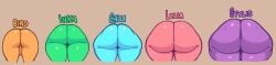 2d 2d_(artwork) 2d_artwork ass ass_comparison ass_focus big_ass biro_(inkplasm) blue_body blue_skin breasts calli_(inkplasm) female freckles freckles_on_ass green_body green_skin hair huge_ass inka_(inkplasm) lylia_(inkplasm) orange_body orange_skin original original_character original_characters purple_body purple_skin red_body red_skin stylis_(inkplasm) text welwraith