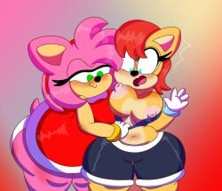 3barts amy_rose archie_comics big_ass big_breasts blush blushing boob_drop chubby sally_acorn seductive_smile sega shocked_expression sonic_(series) sonic_the_hedgehog_(archie) sonic_the_hedgehog_(comics) sonic_the_hedgehog_(series) wildbrain