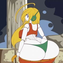 1girls animated animated ass big_ass blonde_hair breasts bubble_butt cave_story clothing crop_top curly_brace dat_ass fat_ass female female_only hair huge_ass jiggle jiggling_ass large_ass panties pants robot robot_girl solo struggling struggling_to_fit tagme thick_ass thick_thighs video wide_hips zedrin