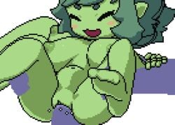 akai_(ugokashitari) animated areola big_breasts eyes_closed female goblin goblin_female green_hair green_nipples green_skin human humanoid interspecies loop male mammal nude pixel_art pointy_ears princess_and_conquest pussy sex shortstack size_difference straight transparent_background