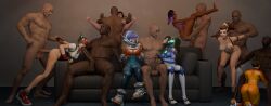 3d 3d_(artwork) 3d_model ambiguous_penetration asian_female blender blowjob blowjob_face brigitte_lindholm carrying carrying_partner cheek_bulge d.va dark-skinned_female dark-skinned_male dark_skin fellatio fucked_from_behind fucked_silly group_sex huge_cock imminent_sex interracial juno_(overwatch) kiriko_(overwatch) lena_oxton light-skinned_female mei_(overwatch) orgy overwatch overwatch_2 partially_clothed sombra split_roast suprised teasing tracer