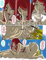 1boy 69 69_position :>= aarokira bedroom bedroom_eyes comic cunnilingus dialogue english_text fellatio female heart incest mother mother_and_son naruto oral page_3 red_hair sloppy son sucking uzumaki_kushina uzumaki_naruto