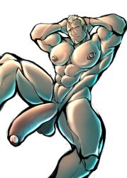 abs balls bara benny_(fire_emblem) biceps big_balls big_penis creemdecrem fire_emblem fire_emblem_fates male male_nipples male_only muscular_male nintendo nipples nude pecs penis