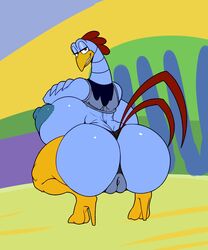 adventures_of_sonic_the_hedgehog ass avian badnik ber00 big_breasts big_butt bird breasts chicken clothing color female footwear genderbent genderswap high_heels large_ass machine nipples pussy robot scratch_(sonic) sega shoes solo sonic_(series) sonic_the_hedgehog_(series)