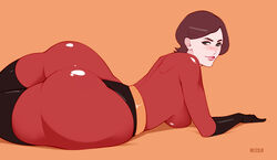 1girls arteria big_breasts curvy disney elastigirl erect_nipples helen_parr huge_ass pawg pixar short_hair smooth_skin solo the_incredibles thick_lips voluptuous wide_hips