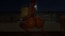 3d animatronic ass big_breasts big_butt breasts clothing female five_nights_at_freddy's five_nights_at_freddy's_2 footwear freddy_(fnaf) frederika_(fnaf) grope hand_on_breast high_heels huge_breasts huge_butt looking_at_viewer machine night outside robot rule_63 shoes solo thatblackcopfromdawnofthedead video_games