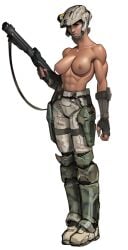 ai_assisted ai_upscaled armor armored_female breasts buff concept_art female female_focus female_only halo_(series) muscular_male unsc_marine