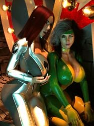 2girls 3d anna_marie ass avengers big_ass big_breasts black_widow_(marvel) bottom_heavy breasts bust busty chest crwatcher curvaceous curvy curvy_figure female female_focus hero heroine hips hourglass_figure huge_ass huge_breasts large_ass large_breasts legs light-skinned_female light_skin marvel marvel_comics mature mature_female mutant natasha_romanoff red_hair rogue_(x-men) s.h.i.e.l.d. slim_waist spy superhero superheroine thick thick_hips thick_legs thick_thighs thighs top_heavy voluptuous waist wide_hips x-men