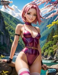 ai_generated aippealing anime female manga naruto naruto_(series) naruto_shippuden pink_hair sakura_haruno teenager