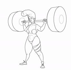 2d animated artist_request bouncing_breasts bra breasts closed_eyes gif lifting lifting_weights line_art looking_at_viewer loop marge_simpson no_color no_sex panties partially_clothed shoes short_playtime source_request squatting the_simpsons underwear weights white_background