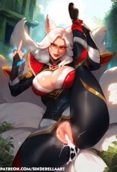 1girls ahri ai_generated ass big_ass big_breasts big_butt breasts cheating cum cum_drip cum_in_pussy cum_inside cumshot ejaculation female huge_breasts immortalized_legend_ahri impregnation large_ass large_breasts league_of_legends middle_finger netorare ntr riot_games sinderellaart solo