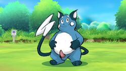 1boy alternate_color blue_fur chubby erection feral fur furry male male_only nintendo nude original_character penis pokémon_(species) pokemon pokemon_(species) pokemon_rgby raichu raspberrybutt rodent solo standing tapering_penis testicles thick_thighs tree video_games wide_hips