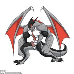 anthro dankodeadzone dragon ki male male_only penis simple_background solo watermark white_background