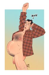 1boy casual_nudity male_focus male_pregnancy medic medic_(team_fortress_2) mpreg partially_clothed pregnant tagme team_fortress_2 yaoi