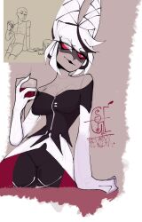carmilla carmine from hazbin hotel by rewitzax
