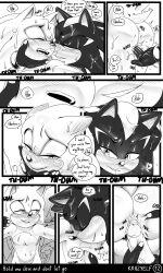 3:5 absurd_res anthro blush bracelet chest_tuft comic dialogue duo english_text erection eulipotyphlan fur genitals hedgehog hi_res jewelry krazyelf male male/male mammal monochrome nude penis sega shadow_the_hedgehog shower signature sonadow sonic_(series) sonic_the_hedgehog sonic_the_hedgehog_(series) sound_effects striped_body striped_fur stripes text tuft water wet