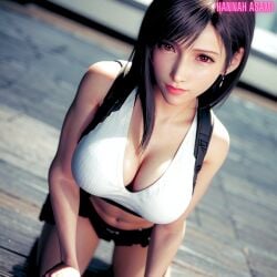 ai_generated final_fantasy final_fantasy_vii hannah_asami-(artist) tank_top tifa_lockhart tifa_lockhart_(cosplay)