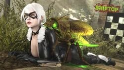 1girls 1insect 3d animated ass bestiality bethesda_softworks black_cat_(marvel) black_cat_(web_of_shadows) cleavage clothed_sex clothing collar cum cum_inside fallout fallout_(series) fallout_4 felicia_hardy female feral_on_female from_behind high_heels insect insectophilia insects interspecies legs_together marvel monster no_sound on_stomach open_mouth penetration radroach rape roach sex shiftop short_hair size_difference small_dom_big_sub source_filmmaker spider-man:_web_of_shadows spider-man_(series) superheroine video white_hair zoophilia