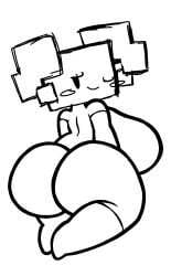 alternate_version_available ass_focus backboob big_ass big_breasts casual casual_nudity female female_only filthyskull huge_ass huge_breasts mario_(series) mimi_(super_paper_mario) nintendo nude paper_mario shortstack sketch super_paper_mario teasing