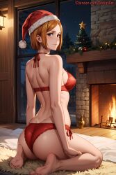 1girls ai_generated arched_back artist_name ass ass_focus back_muscles bare_back bare_legs bare_shoulders bare_thighs barefoot big_ass bra breasts brown_eyes brown_hair chimney christmas christmas_headwear christmas_outfit feet female female_only from_behind headwear huge_ass indoors jujutsu_kaisen kneeling kugisaki_nobara lingerie nai_diffusion on_knees orange_hair panties patreon_username perky_breasts presenting presenting_ass round_ass santa_hat sideboob solo solo_focus stable_diffusion temptart text thick_thighs thighs underwear underwear_only url watermark web_address