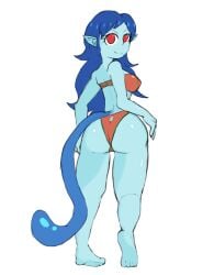 1girls artist_name artist_request blue_hair blue_skin blue_tail breasts catgirl dragon_ball dragon_ball_(series) dragon_ball_super female female_focus female_only kakunsa large_breasts long_hair red_eyes tail thick_ass thick_thighs thighs