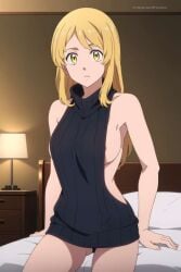 2d ai_generated blonde_female blonde_hair blonde_hair_female emma_sano golden_eyes nipple_slip non_nude tokyo_revengers you