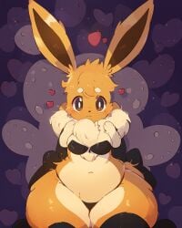 2d_(artwork) :< adorable ai_generated anthro arm_stockings awokose big_ass big_bottom big_butt cute eevee female_pokemon giant_hips guessing_game halloween_2023 halloween_costume huge_ass huge_butt huge_hips jiggle midget nintendo orange_fur plump_ass plump_thighs pokémon_(species) pokemon pounding_ass servant short shortstack shy smaller_female stable_diffusion stockings thick_thighs training yellow_fur