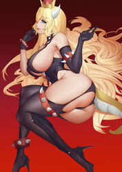 bowsette from mario (series) by kumasang