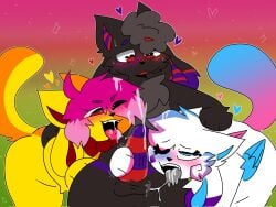 boob_(kittydogcrystal) crystal_(kittydogcrystal) furry furry_only hermo_(nsfermo) kittydog_(species) kittydog_fanart meloucannsfw nsfermo_fanart