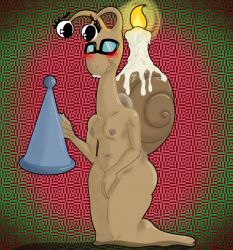 a_christmas_carol anthro ass belly big_butt blush breasts buckteeth candle candlelight christmas covering covering_self crazy_8_animations digital_drawing_(artwork) digital_media_(artwork) eyewear female fire gastropod ghost_of_christmas_past glasses holidays legless light mollusk nerd nipples shaded shell shy slightly_chubby snail solo teeth