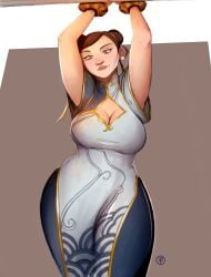 1girls chun-li female female_only fully_clothed hourglass_figure safe_for_work solo street_fighter street_fighter_6 tight_clothing tomphelippe wide_hips