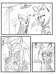 amy_rose angry_expression angry_face anthro earts01 etzioarts01 female scourge_the_hedgehog sitting_on_chair sonic_(series)