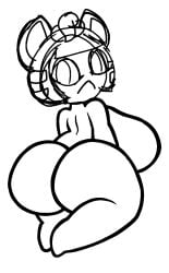 1girls alternate_version_available animal_crossing ankha ass_focus backboob barefoot big_ass big_breasts casual casual_nudity completely_nude completely_nude_female female female_only filthyskull full_body huge_ass huge_breasts naked naked_female nintendo nude nude_female shortstack sketch solo solo_female