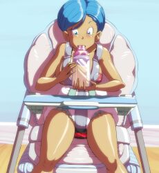 1girls abdl big_breasts blue_hair bottle breasts bulma_briefs daymare diaper diaper_fetish dragon_ball dragon_ball_super dragon_ball_z drool female high_chair highchair huge_breasts infantilism mature_female milf mother nipples saliva