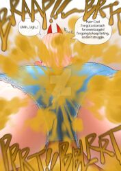 blonde_hair bubble_butt chainsaw_man denim_shorts fart fart_cloud fart_fetish farting farting_at_viewer gasbox jean_shorts pov power_(chainsaw_man) sweater thick_ass