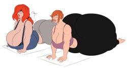 ass ass_fat big_ass big_butt fat_ass giant_ass giant_butt huge_ass huge_boobs huge_breasts huge_butt owlizard redheadchan sandymoo yoga