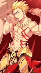 3boys cum cum_in_mouth fate_(series) fellatio gay gilgamesh gilgamesh_(fate) handjob male male_only mazjojo oral tagme threesome yaoi