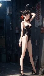 1girls 2d ai_generated areolae armpit bare_arms bare_legs bare_shoulders belly black_hair bunny_ears bunny_girl bunnysuit chest cleavage curvy curvy_figure cute cute_face detailed eyelashes eyeshadow female female_only fit fit_female focus grey_hair hair high_quality kaguya-sama_wa_kokurasetai_~tensai-tachi_no_renai_zunousen~ legs light-skinned_female light_skin lips lipstick looking_at_viewer makeup mascara medium_breasts nero100 pale-skinned_female pale_skin perky_breasts petite petite_body playboy_bunny posing red_eyes seductive seductive_look sexy_pose shinomiya_kaguya sidelocks slim_girl slim_waist stable_diffusion tagme teenager thighs thin_waist young